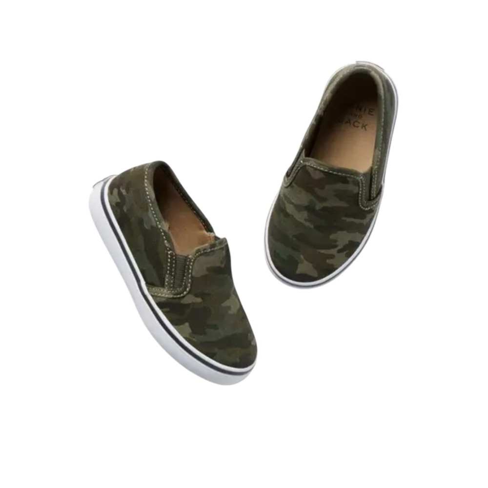 Janie And Jack Unisex Camo Slip-On Baby Boy Girl Loafer Sneaker Shoe Green Black